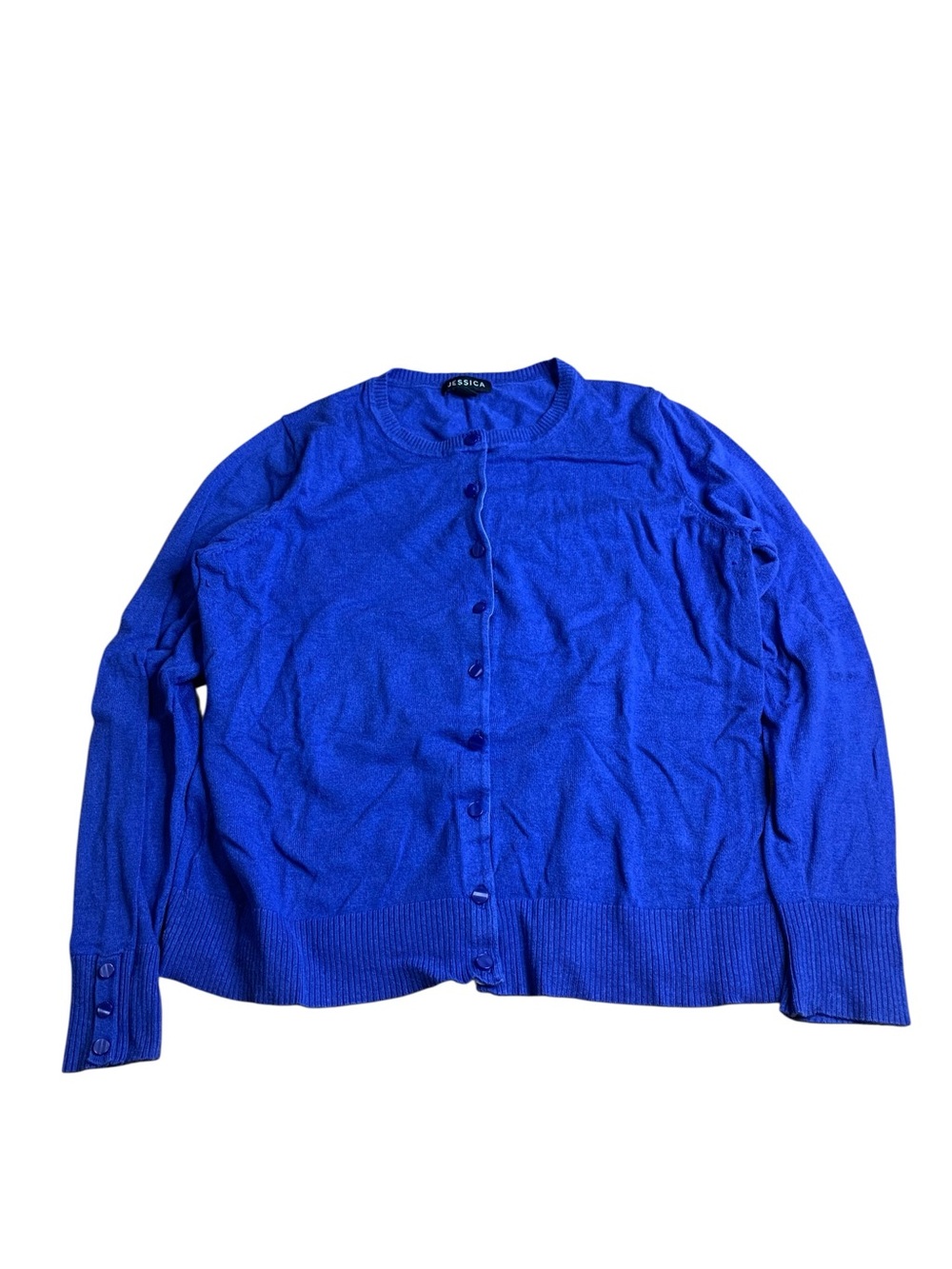 Jessica Royal Blue Button-Down Cardigan Size Large
